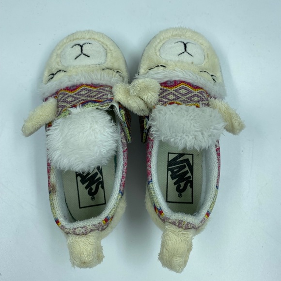 TODDLER VANS SHEEP LLAMA SLIP ON SNEAKERS SIZE 7 Toddler Hook-nLoop Closure RARE - Picture 4 of 6